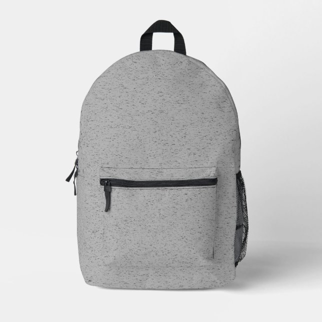 Schlichte Aschefarbe Bedruckter Rucksack (Vorderseite)