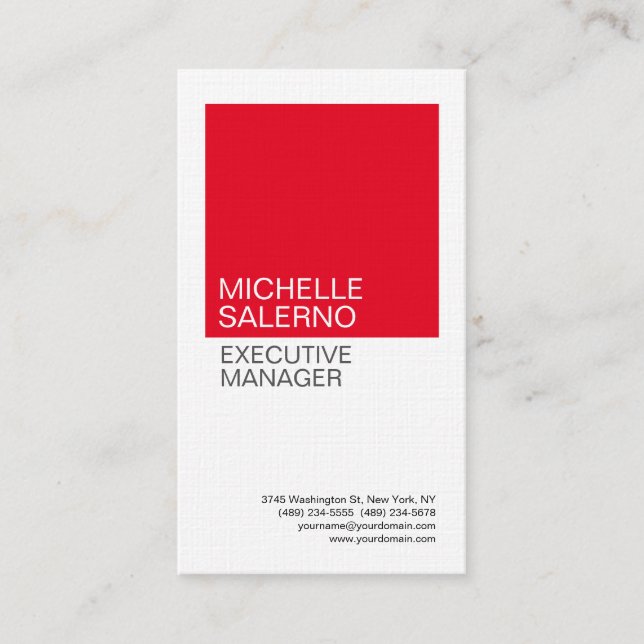 Schlichte Berufliche Minimalistische Bettwäsche Mo Visitenkarte (Vorderseite)