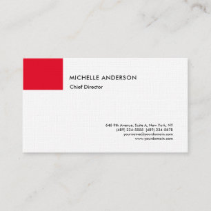 Schlichte Berufliche Minimalistische Linde Red Whi Visitenkarte