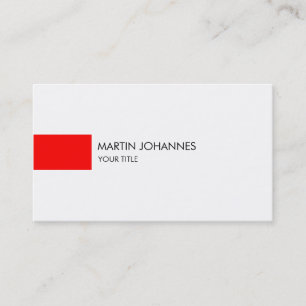 Schlichte Berufliche Red White Profile Business Ca Visitenkarte