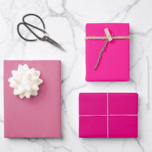 Schlichte, blasse Violet Deep Mexican Pink Shades  Geschenkpapier Set