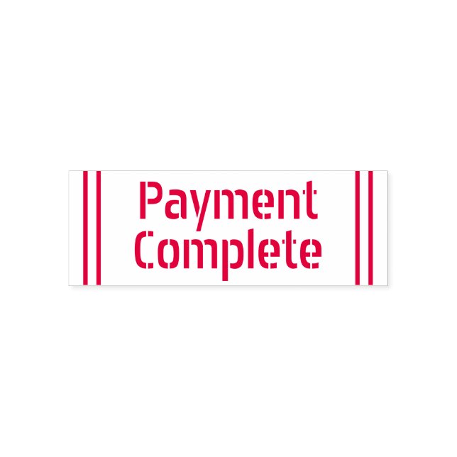 Schlichte Briefmarke "Payment Complete" aus Kautsc Permastempel (Design)