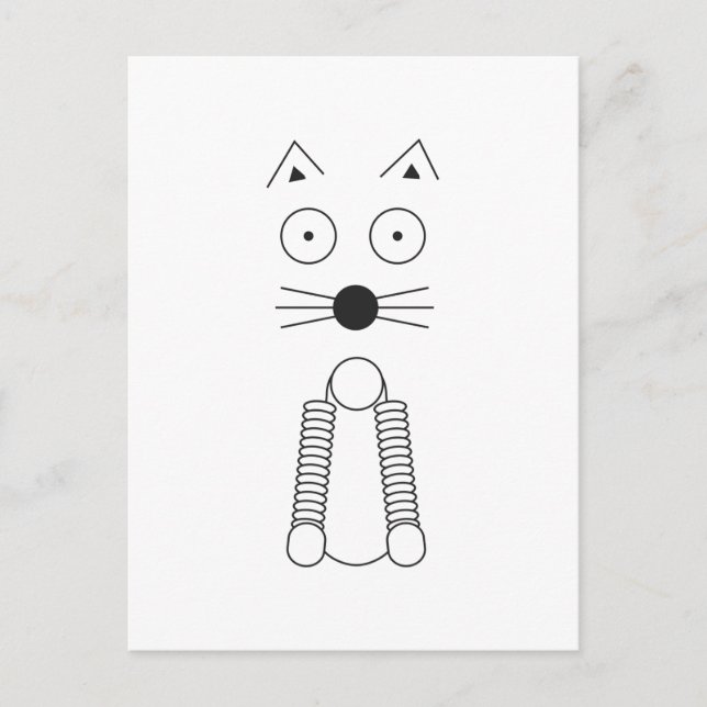 SCHLICHTE CAT POSTKARTE (Vorderseite)