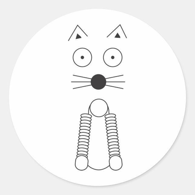 SCHLICHTE CAT RUNDER AUFKLEBER (Vorderseite)