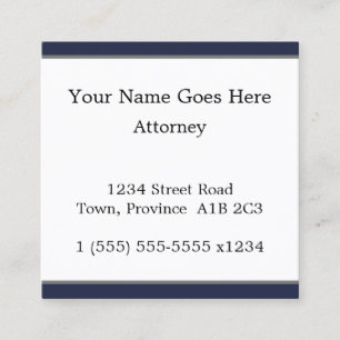 Schlichte Dapper Beruflich Lawyer Business Card Quadratische Visitenkarte