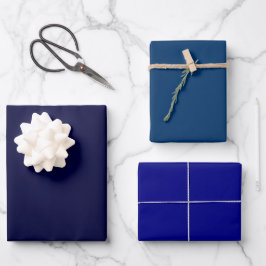 Schlichte dunkle dunkle blaue Schatten in der Nach Geschenkpapier Set
