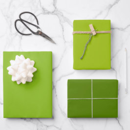 Schlichte dunkle Limerick Avocado Grüne Schattieru Geschenkpapier Set