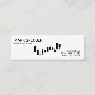 Schlichte einfache White Stock Exchange Graf Forex Mini Visitenkarte