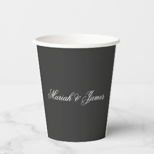Schlichte Elegant Minimalistisch Moderne Namen Kal Pappbecher