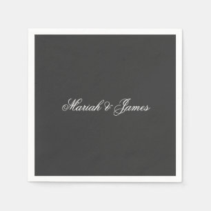 Schlichte Elegant Minimalistisch Moderne Namen Kal Serviette