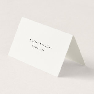 Schlichte Elegante Signatur Creme Minimalistisch M Visitenkarten