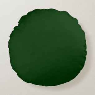 Schlichte Farbe für die dunkelgrüne Jägerin Rundes Kissen