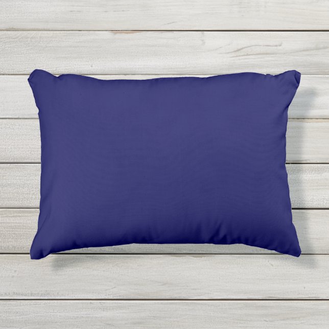 Schlichte Farbe Mitternachtsblau Kissen Für Draußen (Vorderseite)