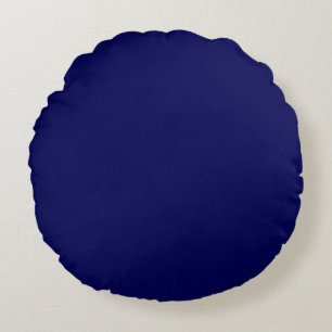 Schlichte Farbe Mitternachtsblau Rundes Kissen
