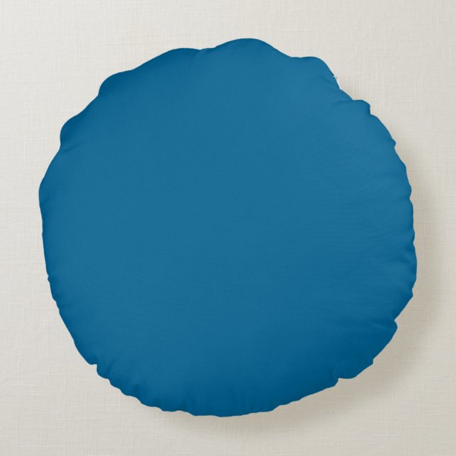 Schlichte Farbe Rundes Kissen (Rückseite)