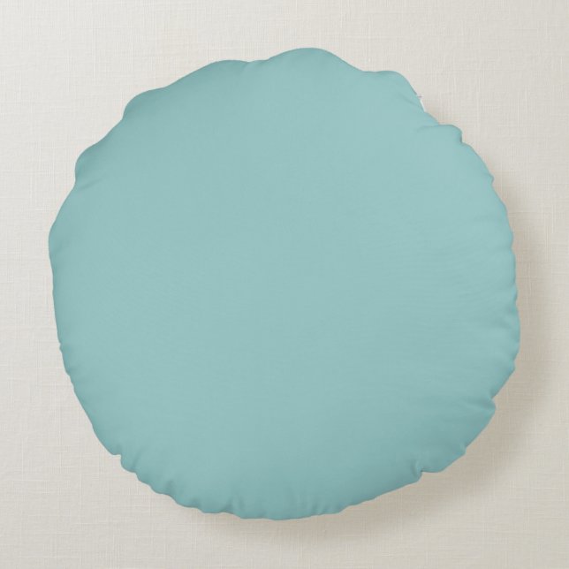 Schlichte Farbe Rundes Kissen (Rückseite)
