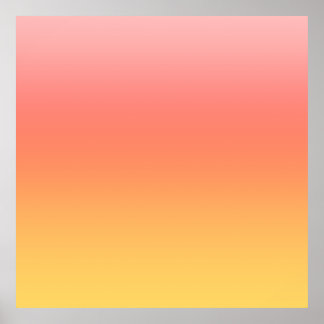 Schlichte Farbtöne - Gelb bis dunkelrosa Ober Poster