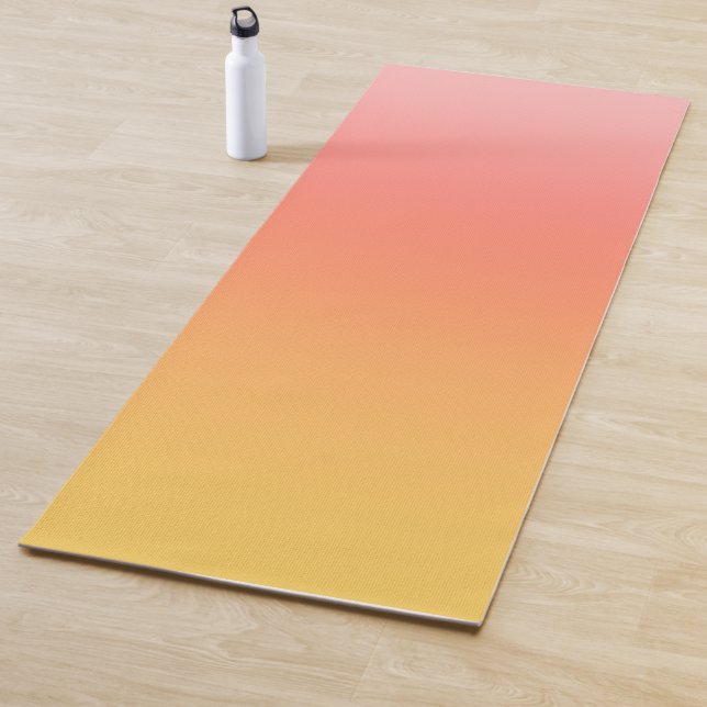 Schlichte Farbtöne - Gelb bis dunkelrosa Ober Yogamatte (Beispiel)