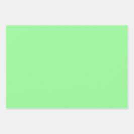 Schlichte Farbtöne Tea Green Shades 3 Tones Geschenkpapier Set