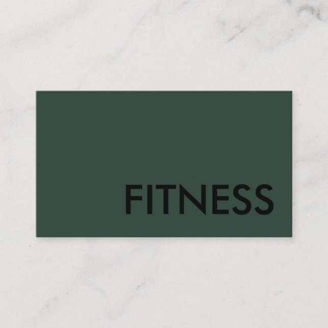 Schlichte Fitness Modernes Minimalistisch Visitenkarte (Vorderseite)