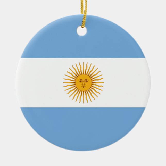 Schlichte Flagge Argentiniens Keramikornament (Vorne)