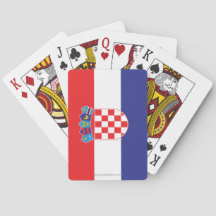 Schlichte Flagge Kroatiens Spielkarten