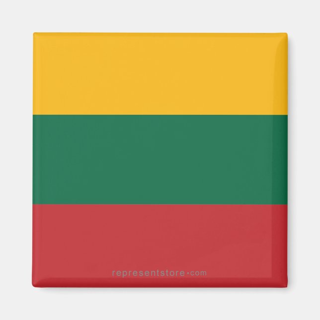 Schlichte Flagge Litauens Magnet (Vorne)
