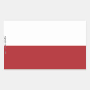 Schlichte Flagge Polens Rechteckiger Aufkleber