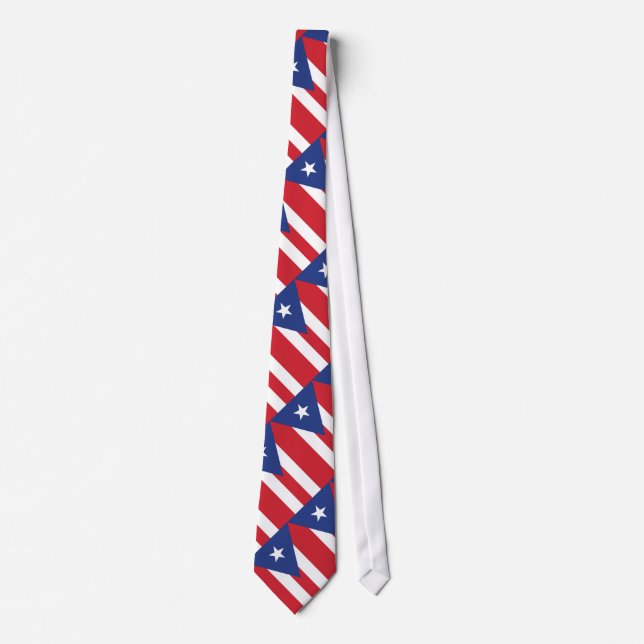 Schlichte Flagge Puerto Rico Krawatte (Vorderseite)