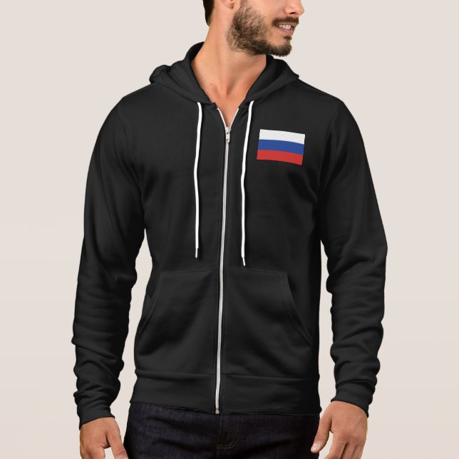 Schlichte Flagge Russlands Hoodie (Vorderseite)