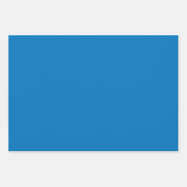 Schlichte französische Mittelpersische Blautöne 3  Geschenkpapier Set