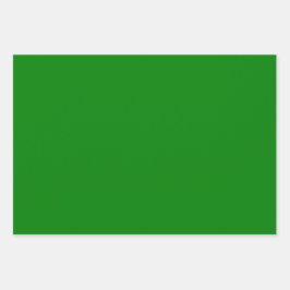 Schlichte Frühjahrs-Mughal-Grüntöne 3 Tones Geschenkpapier Set