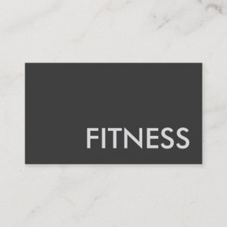 Schlichte Graue Fitness Moderne Trainer Business C Visitenkarte