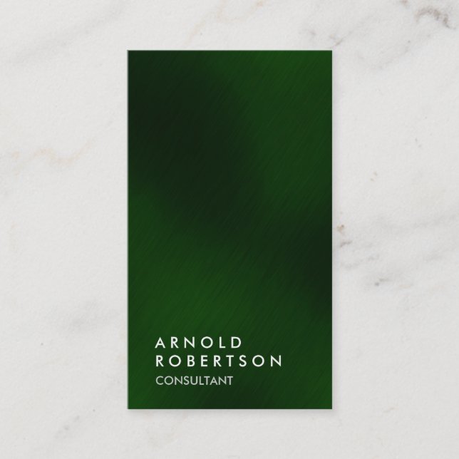 Schlichte Green Black Trendy Consultant-Visitenkar Visitenkarte (Vorderseite)