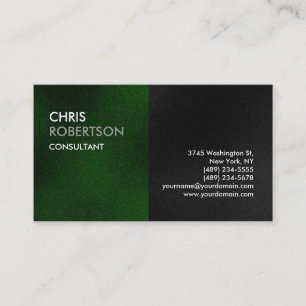 Schlichte Green Grey Attraktive Charm Business Car Visitenkarte