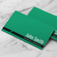 Schlichte Green Physician Assistant Business Card