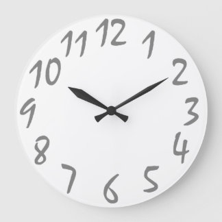schlichte Handschriftzeile Große Wanduhr