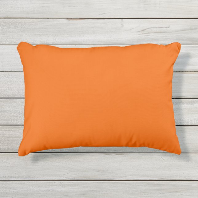 Schlichte helle Orange Kissen Für Draußen (Vorderseite)