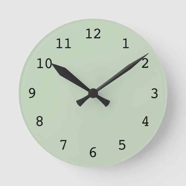 Schlichte hellgrüne Uhr (Vorderseite)