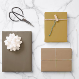 Schlichte Honig-Eiscreme-Kaffeebraten 3 Tones Geschenkpapier Set
