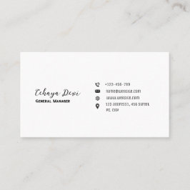 Schlichte individuell anpassbare Visitenkarte