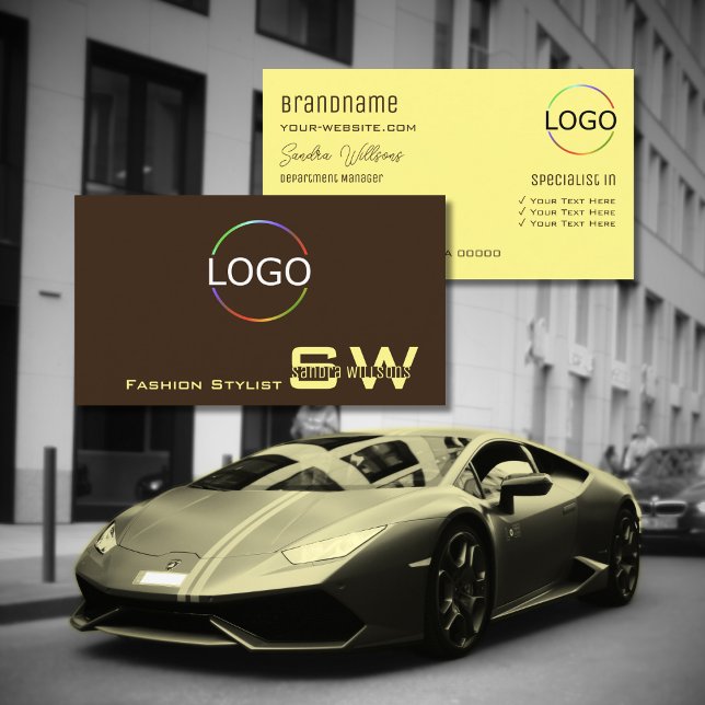 Schlichte Kaffeebrasse mit Monogramm und Logo Visitenkarte (Von Creator hochgeladen)
