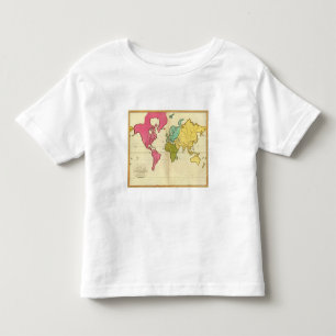 Schlichte Karte Welt Kleinkind T-shirt