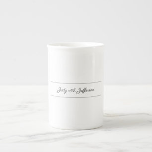 Schlichte klassische Minimalistische Parisienne-Ka Prozellantasse