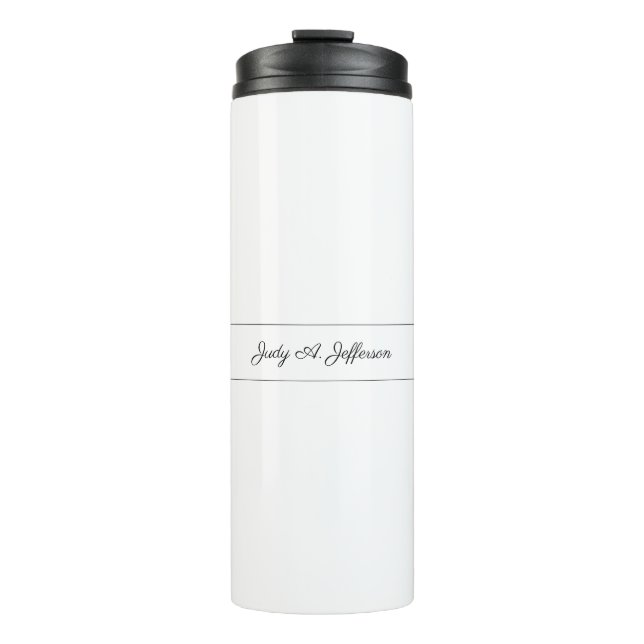 Schlichte klassische Minimalistische Parisienne-Ka Thermosbecher (Vorderseite)