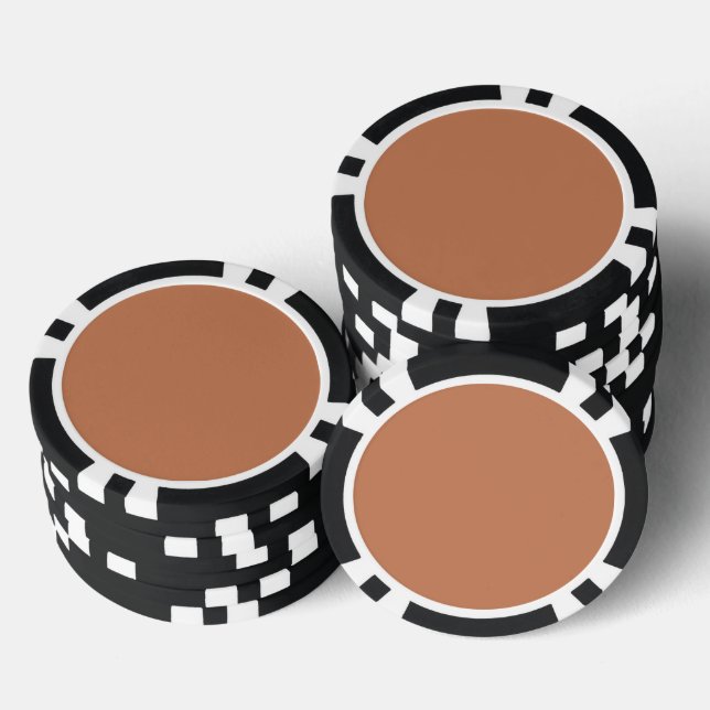 Schlichte Kupferfarbe in fester Farbe Pokerchips (Stapel)