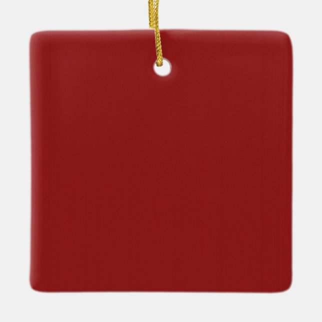 Schlichte leere Rot-Schatten DIY addieren Keramikornament (Vorderseite)