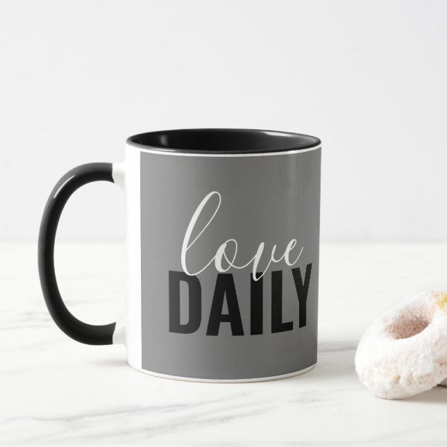 schlichte LIEBE TÄGLICH | Tasse (Mit Donut)