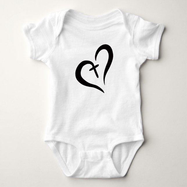 schlichte Liebe und Glaube | Baby Strampler (Vorderseite)
