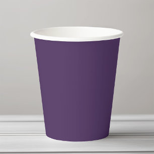 Schlichte, lila Acai-Beere in fester Farbe Pappbecher